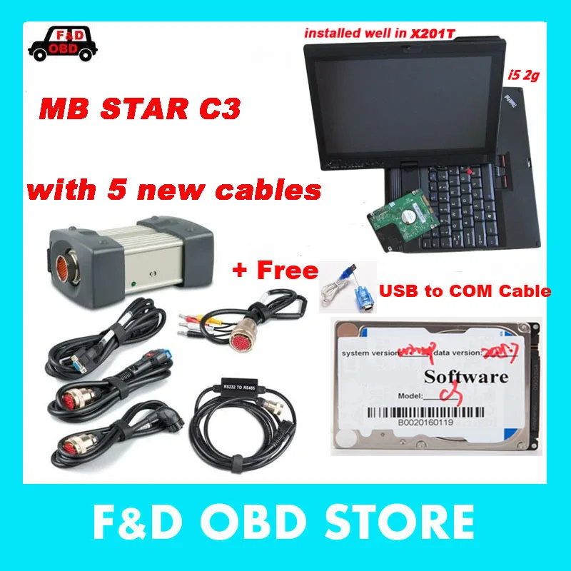 

For Mercede Diagnosis Tool MB Star C3 With 2015.07 Version Software HDD in X200T laptop sd c3 Multiplexer car diagnostic device