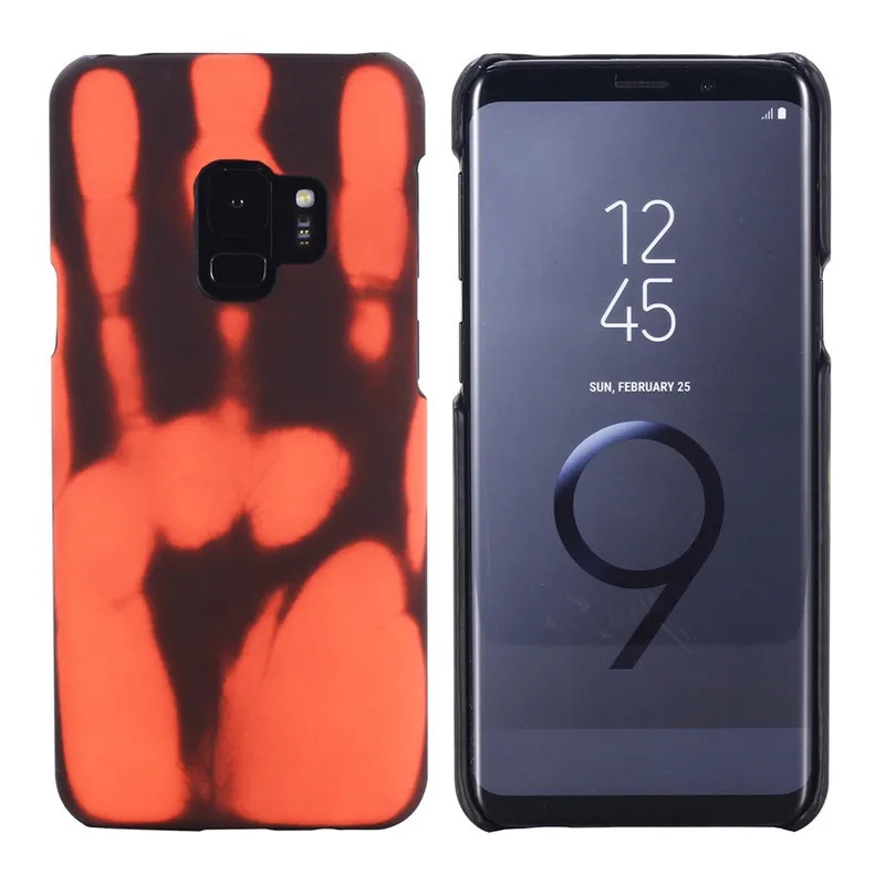 

Thermal Sensor Cases Fluorescent Color Changing COOL Matte PC Phone Heat Induction Protective Back Shell For Samsung S9 S9+ Plus