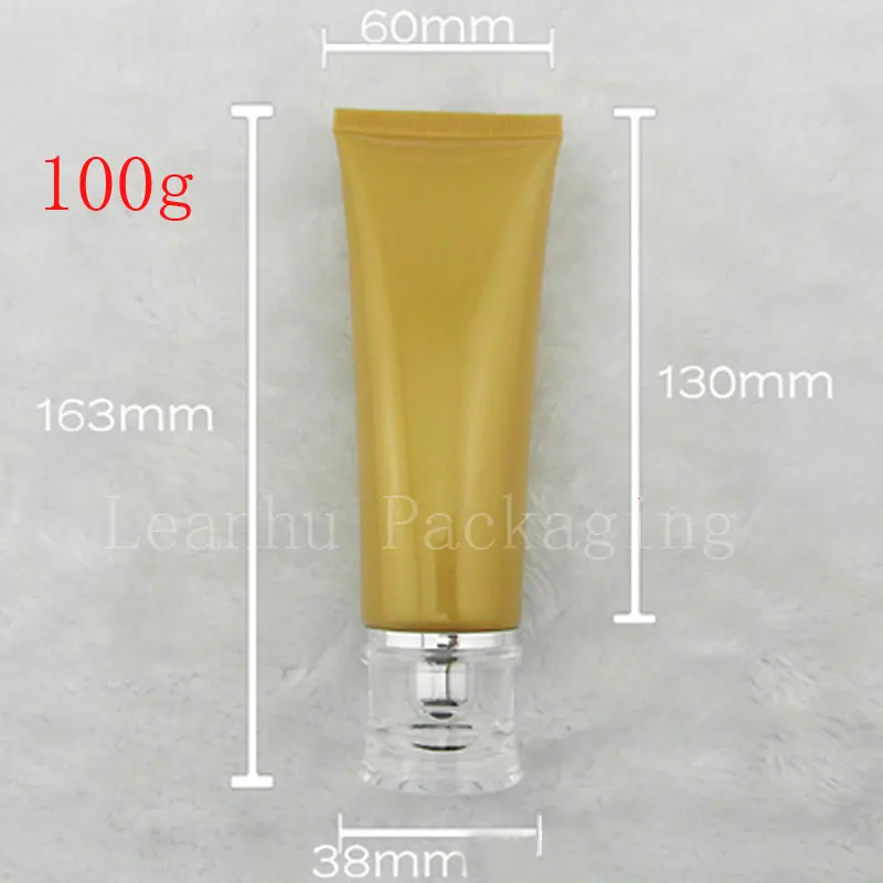100ml skincare cosmetics hoses, 100g gold high grade cleanser hand