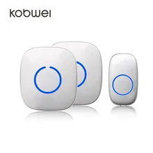 1000ft/ 300m long-range Portable Wireless Doorbell with 1 Push Button 2 Receiver(Battery included)