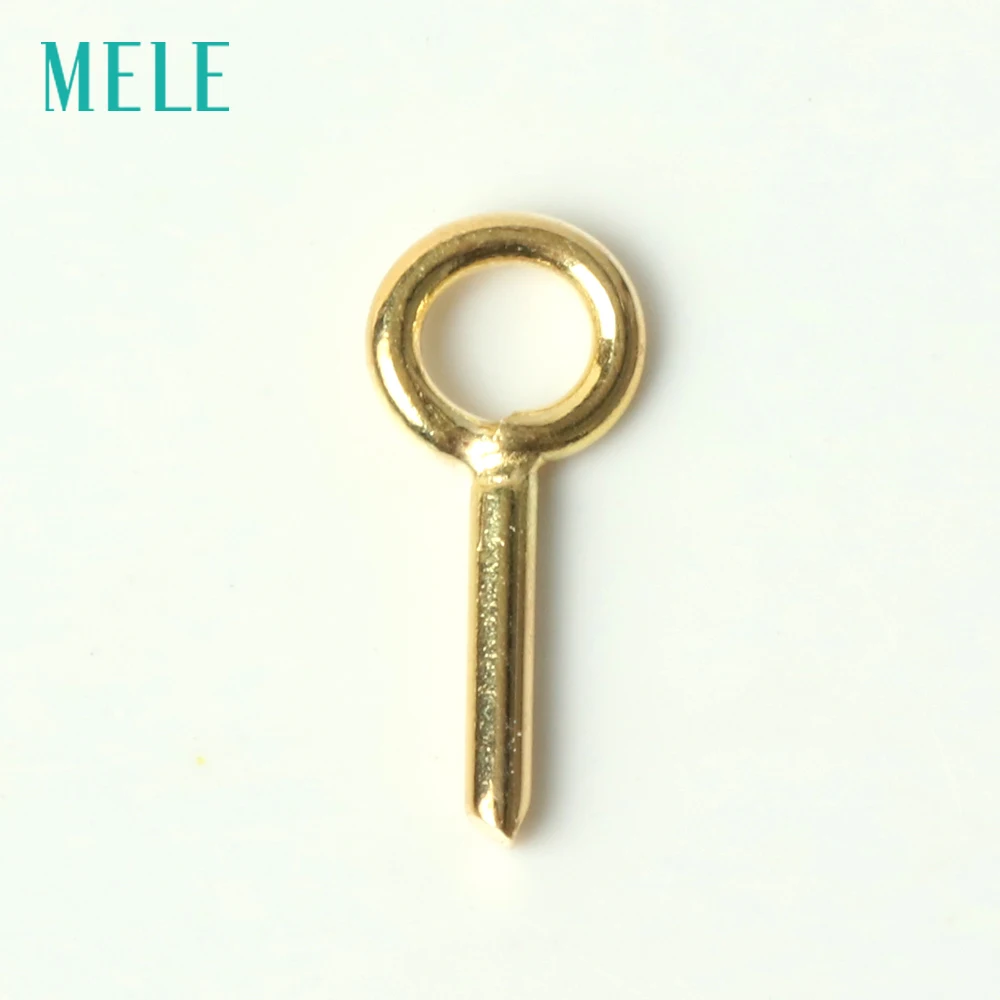 Меле настоящая 18K godl Подвеска застежка 5mmX0.55mmX2.3mm 0 024g ювелирные аксессуары |