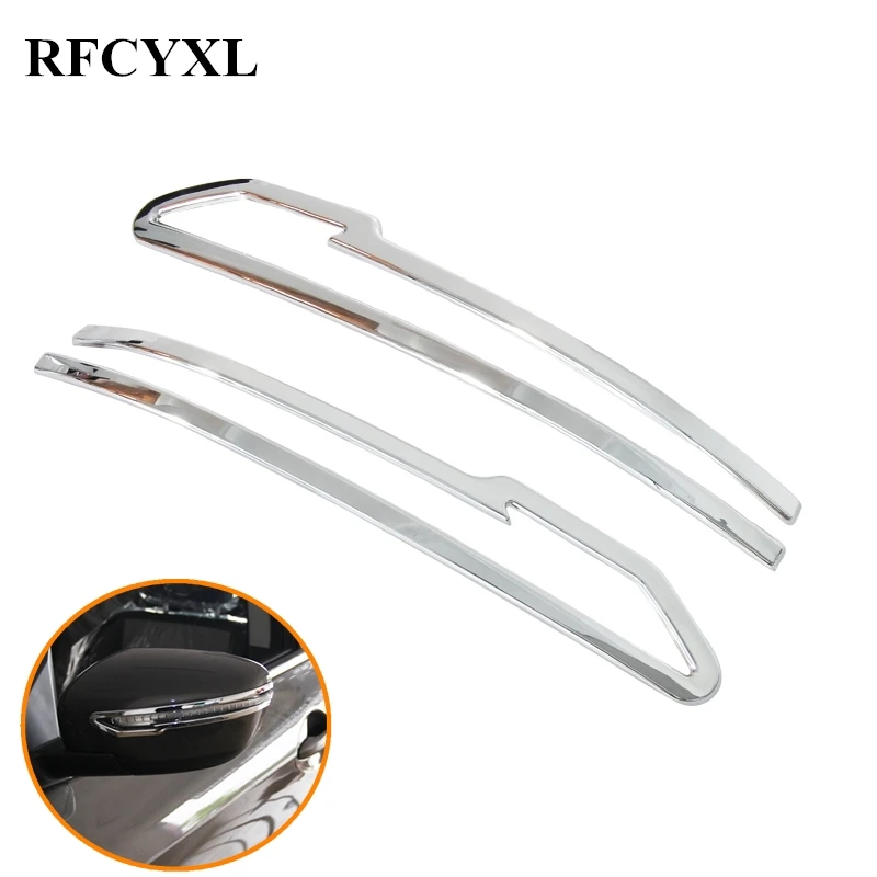 

2Pcs New Chrome Side Mirror Cover For Nissan Navara Np300 2015 2016 Car styling Stickers Garnish Auto Car Accessories