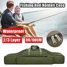 2/3 слоев 80 см 90 см прочный нейлоновый рыболовный стержень Holdall сумка органайзер снасти для хранения Рыболовный чехол