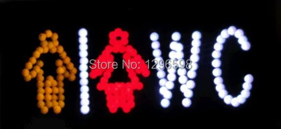 

CHENXI hot sale 10X19 inch indoor Ultra Bright flashing MEN and WOMEN WC LED sign