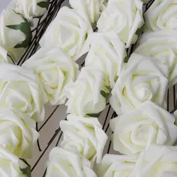1 X искусственные 10 шт. букеты цветов роза Белый деко Дворец бракосочетаний