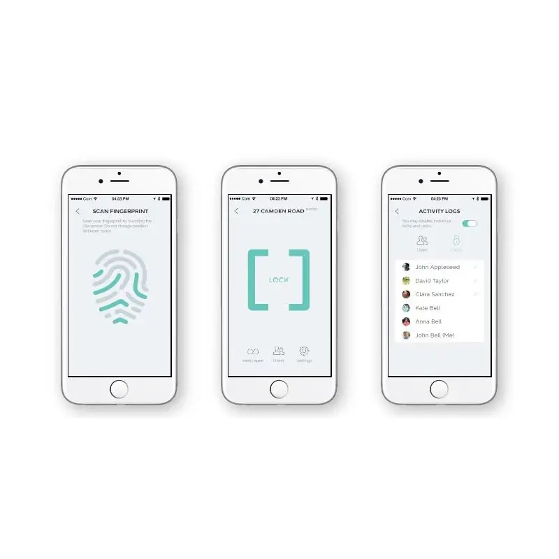Умный Bluetooth дверной замок с отпечатком пальца на заказ дистанционное управление
