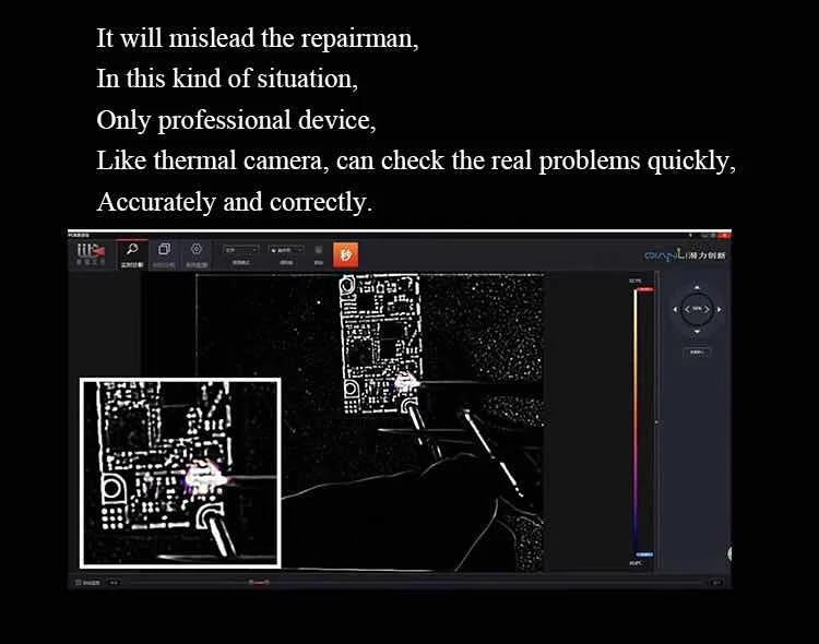 PCB тепловая камера скорость диагностики Мобильная материнская плата телефона Обнаружение быстрого ремонта неисправности съемка тепловизирующий инструмент