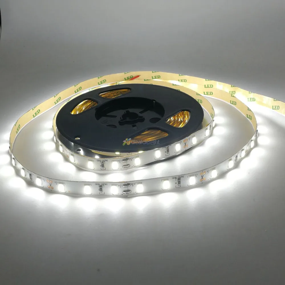 Супер яркий DC12V 5 M 5630 SMD 300 светодиодный s-Водонепроницаемый Природа/теплый/холодный белый гибкие Светодиодные ленты свет