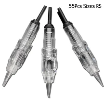 55 шт. смешивается небольшой размер RS одноразовые татуировки картриджи перманентный макияж иглы Microblading татуировки agulhas maquiagem постоянный
