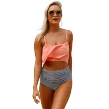 Зебра полосатый купальник для беременных женщин из двух частей купальник Холтер Плюс Размер Купальники купальные костюмы черная белая полоса