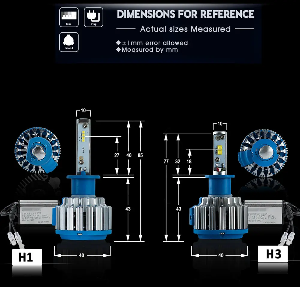 Xenplus 2 шт. автомобиль свет светодиодный H11 Turbo H4 H3 H7 H8 H9 H1 HB3 HB4 H27 H13 фара Cree чип 8000LM 12V лампа с CANBUS для авто