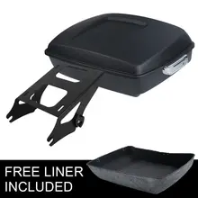 Motorcycle Chopped Tour Pak Pack Trunk + Two up Mounting Rack For Harley Tour CVO Street Road King Electra Glide FLHR FLHX FLTRX Motorcycle Chopped Tour Pak Pack Trunk + Two up Mounting Rack For Harley Tour CVO Street Road King Electra Glide FLHR FLHX FLTRX