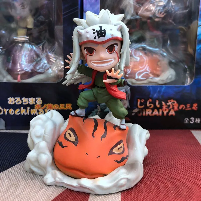 Экшн фигурки из аниме Наруто игрушки Jiraiya Tsunade Orochimaru 10 см модели искусственных