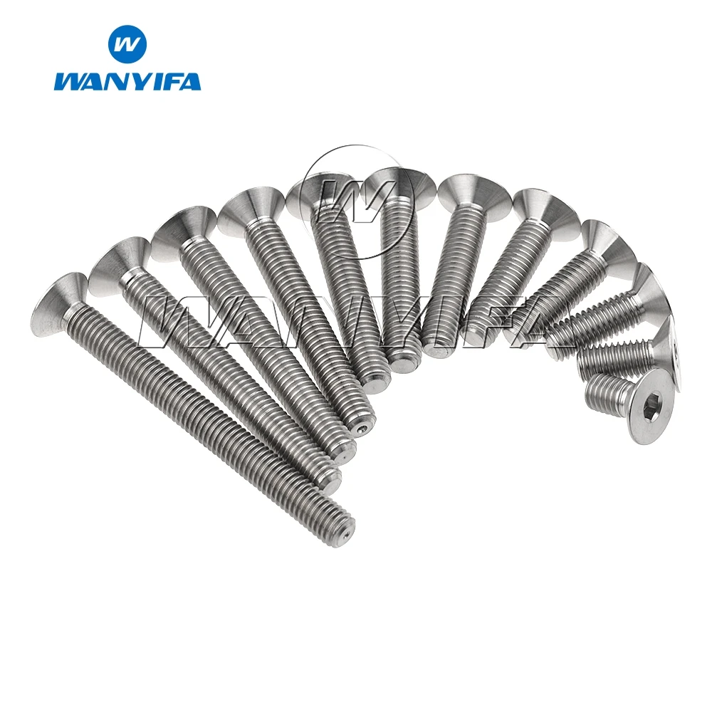 Титановый болт Wanyifa M8x 15 20 25 30 35 40 45 50 60 80 90 мм потайные болты для велосипеда