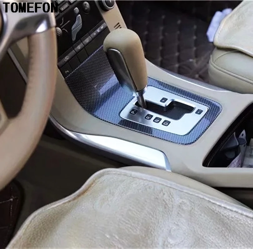 TOMEFON ABS углеродное волокно краска для Volvo S80 2009 до 2011 интерьер спереди вентиляционное отверстие переключения передач переключатель окна панель Стайлинг отделка