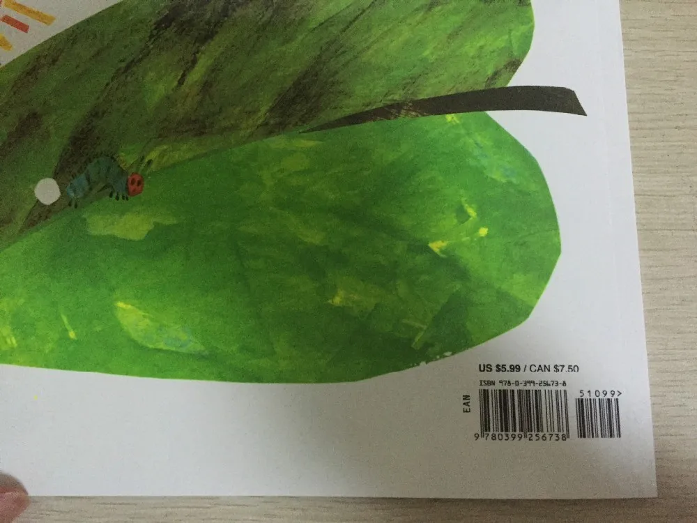 Бесплатная доставка обучающая Детская английская книга для малышей и маленьких детей Очень голодная гусеница Эрик Карл