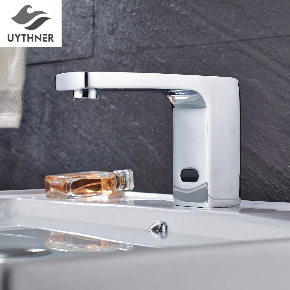 

Uythner Deck Mounted Chrome Polished Seven Style Bathroom Sense Faucets with Shorter Body Mixer Tap
