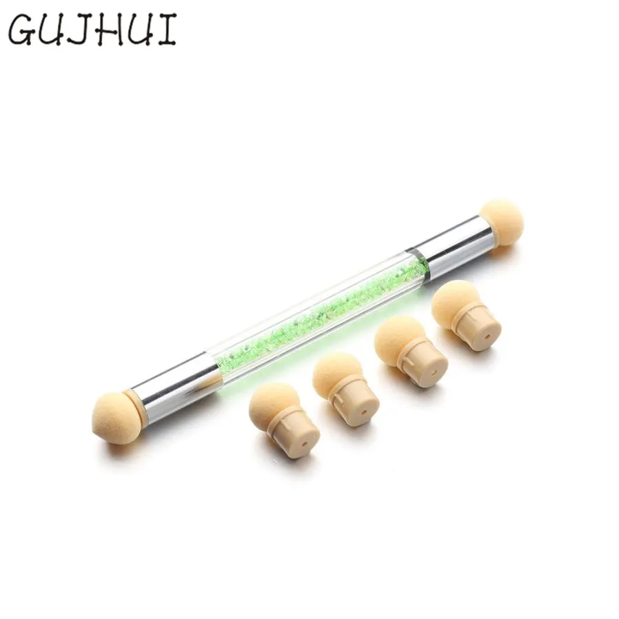 HUJHUI font b Nail b font Art Set Glitter Powder Picking Dotting Gradient Pen Brush 6