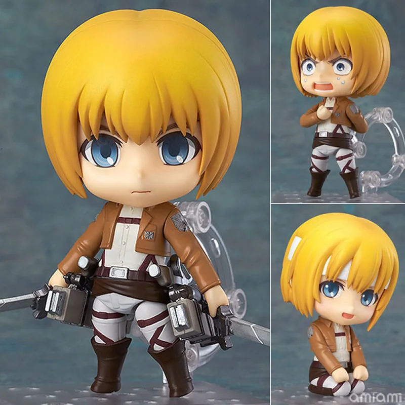 10 см оригинальное издание Nendoroid атака на Титанов Армин арлерт ПВХ фигурку Коллекция игрушек кукла с коробкой