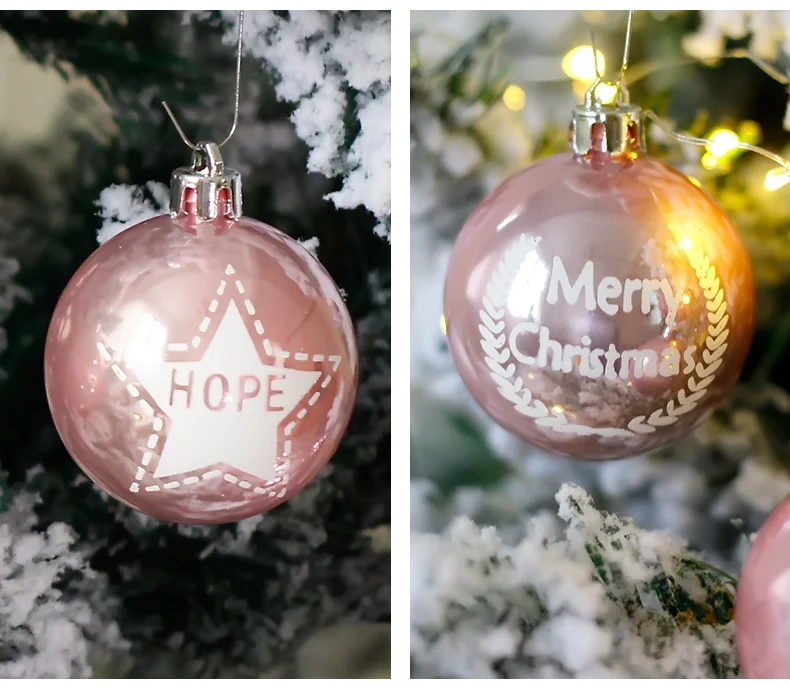 06 inhoo 2017 Christmas Tree Decoration Ball Ornaments Pendant Accessories  20pcs Silver powder Ball Decor For Christmas Home Party