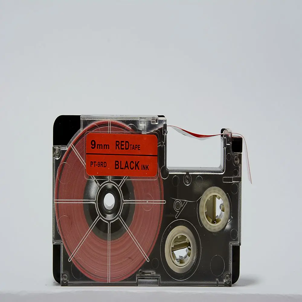 High Quality 3PK Black on Red 9mm Tapes PT 9RD Label Tapes for KL Label