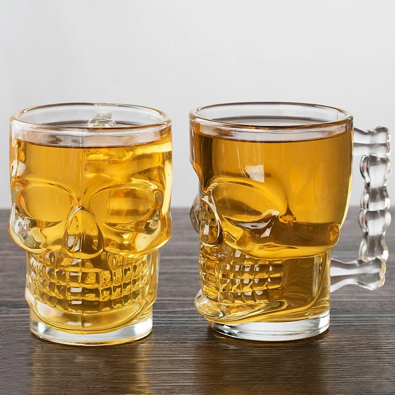 

High capacity glass Skull Head cup Whiskey Beer Glass red Wine Cups mug Home Bar party Glass drinkware glass mugs