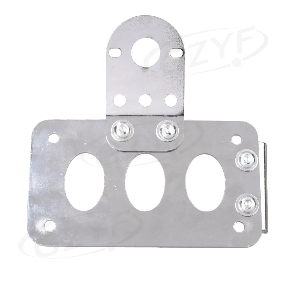   Motorcycle Side Mount Tail Light License Plate Bracket For Harley Bobber Chopper