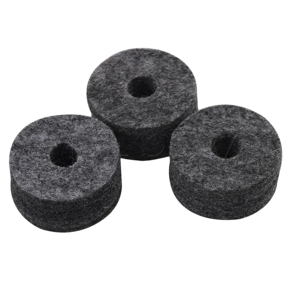 

Yibuy 200pcs 3.5cm Dia Black Round Soft Felt Washers Cymbal Stand Replacement Drum Beater Felt with 1.5cm Thickness