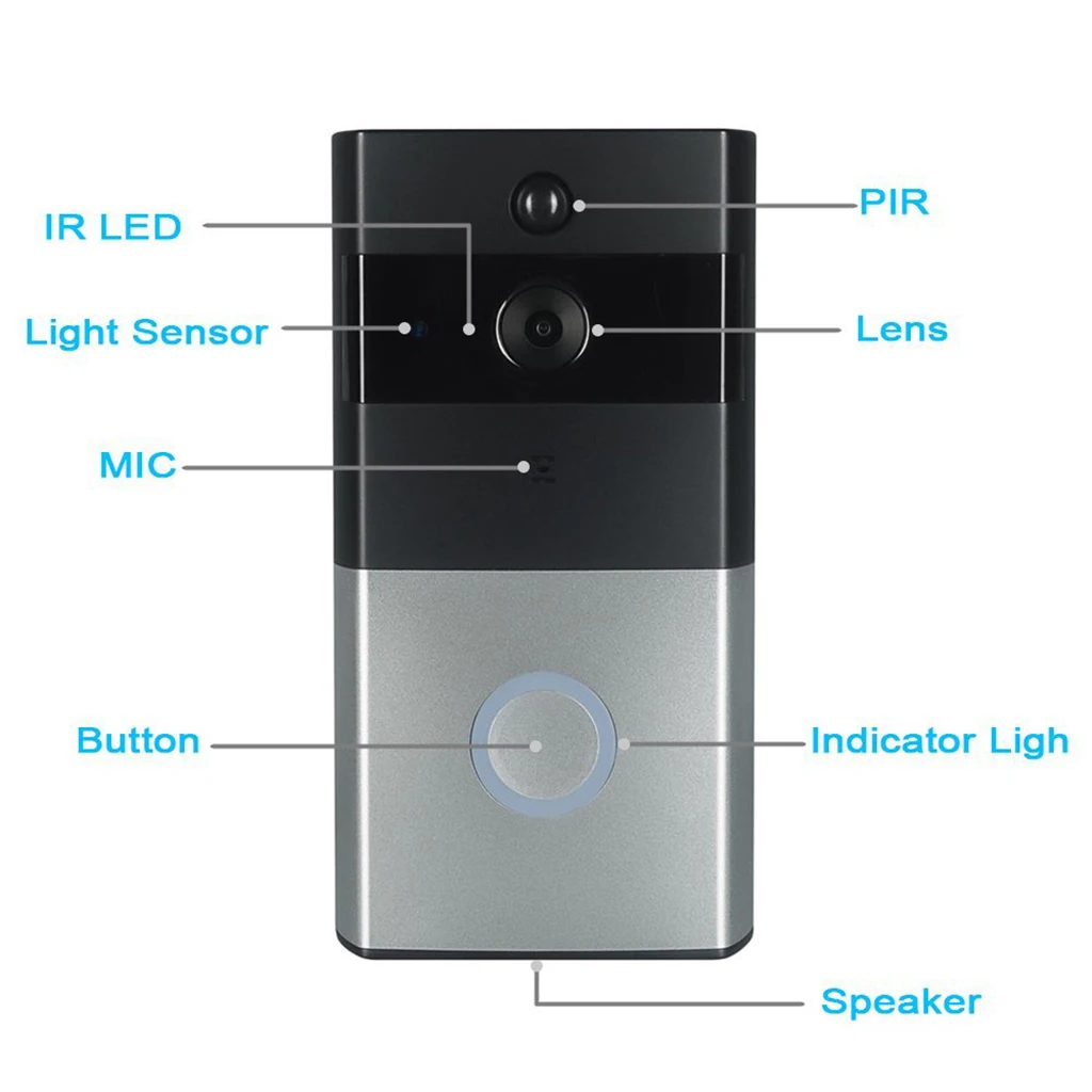 

Wireless Camera Doorbell Video Sound Intercom WiFi Remote IR Security Bell Universal