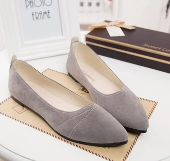 

Korean Version Flat Pointed Shallow Mouth Single Shoes Female Peas Shoes Casual Wild Women's Shoes Flat with Large Size Work