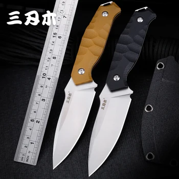 

Sanrenmu S718 Fixed Knife With K Sheath 12C27 Blade G10 Handle Outdoor Professional Jungle Tool Survival Tactical Hunting Knife