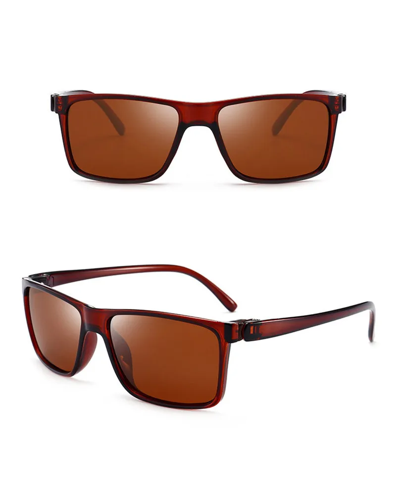 Новые поляризованные солнцезащитные очки мужские винтажные Квадратные Зеркальные Солнцезащитные очки черные синие зеленые UV400 классические водительские затемнённые очки