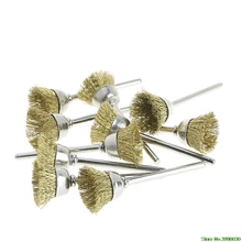 10 шт. 18 мм латунь щетки колеса провода для шлифовальный станок набор инструментов