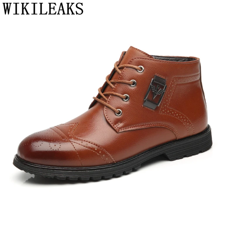 

italian brand brogue shoes men chelsea boots men leather shoes mens formal dress boots man ankle boots botas hombre invierno