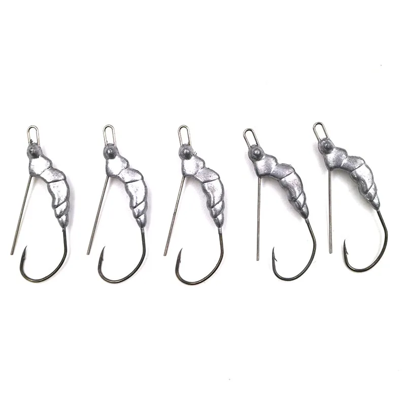 

Fishhook 5pcs/lot Lead Jig Head Hook 3g Barbed Hook Soft Lure Jigging Hook Fishing Hooks