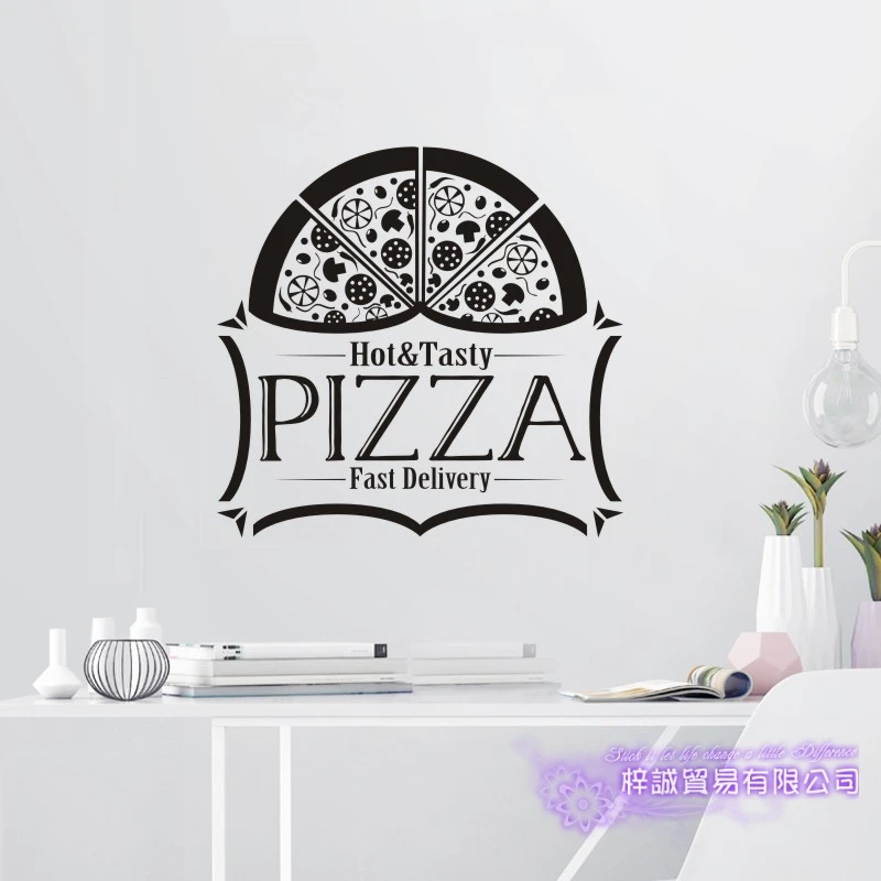 

Pizza Sticker Food Decal Poster Vinyl Art Wall Decals Pegatina Quadro Parede Decor Mural Pizza Sticker