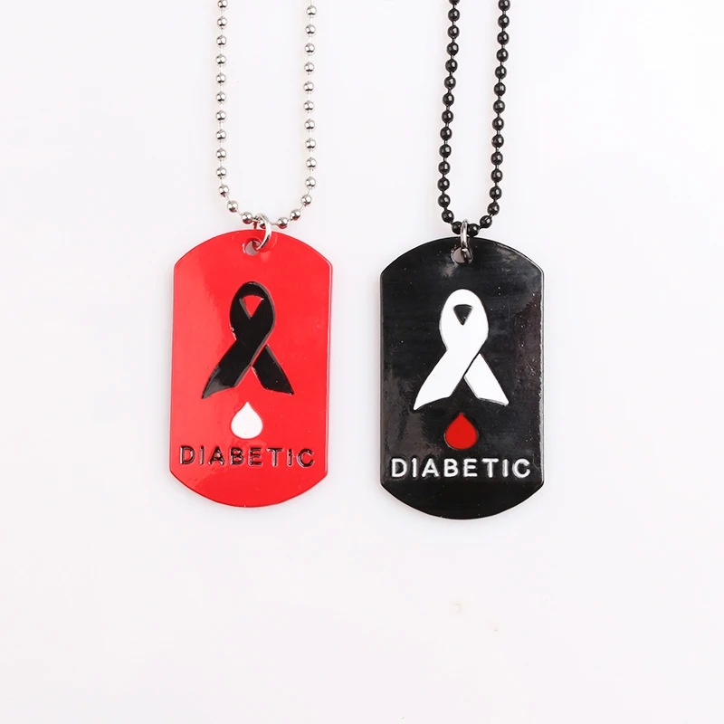 

High Quality Medical Alarm Diabetes Silicone Dog Tag 2colour