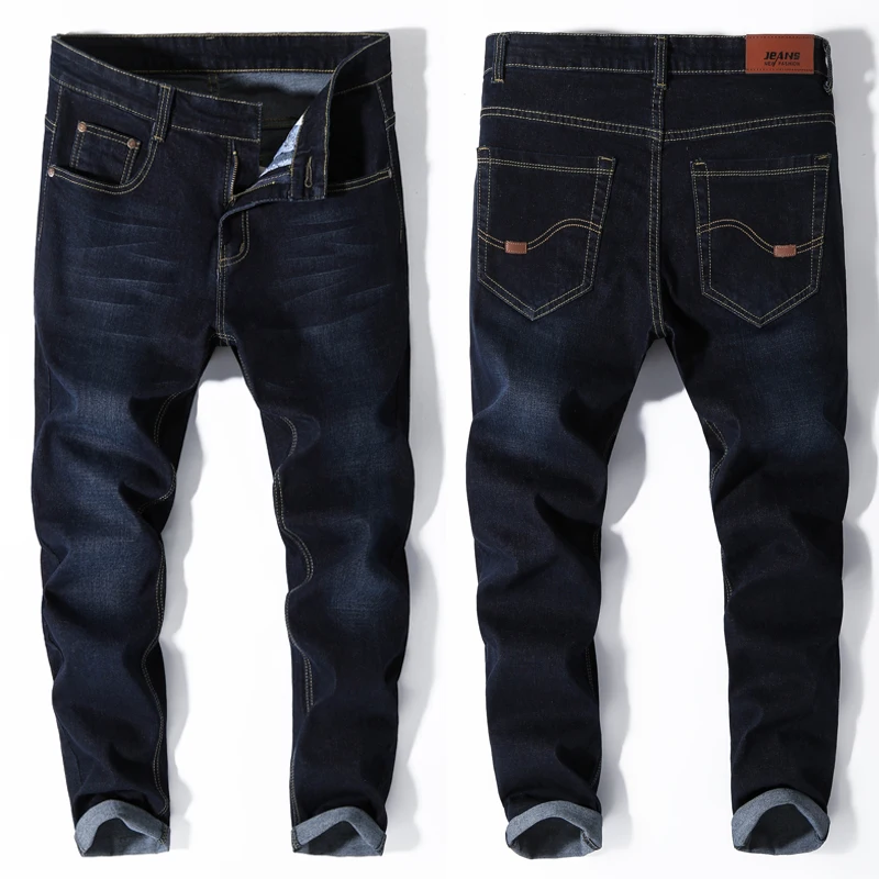 

New men's straight leg high quality fashion casual business stretch jeans