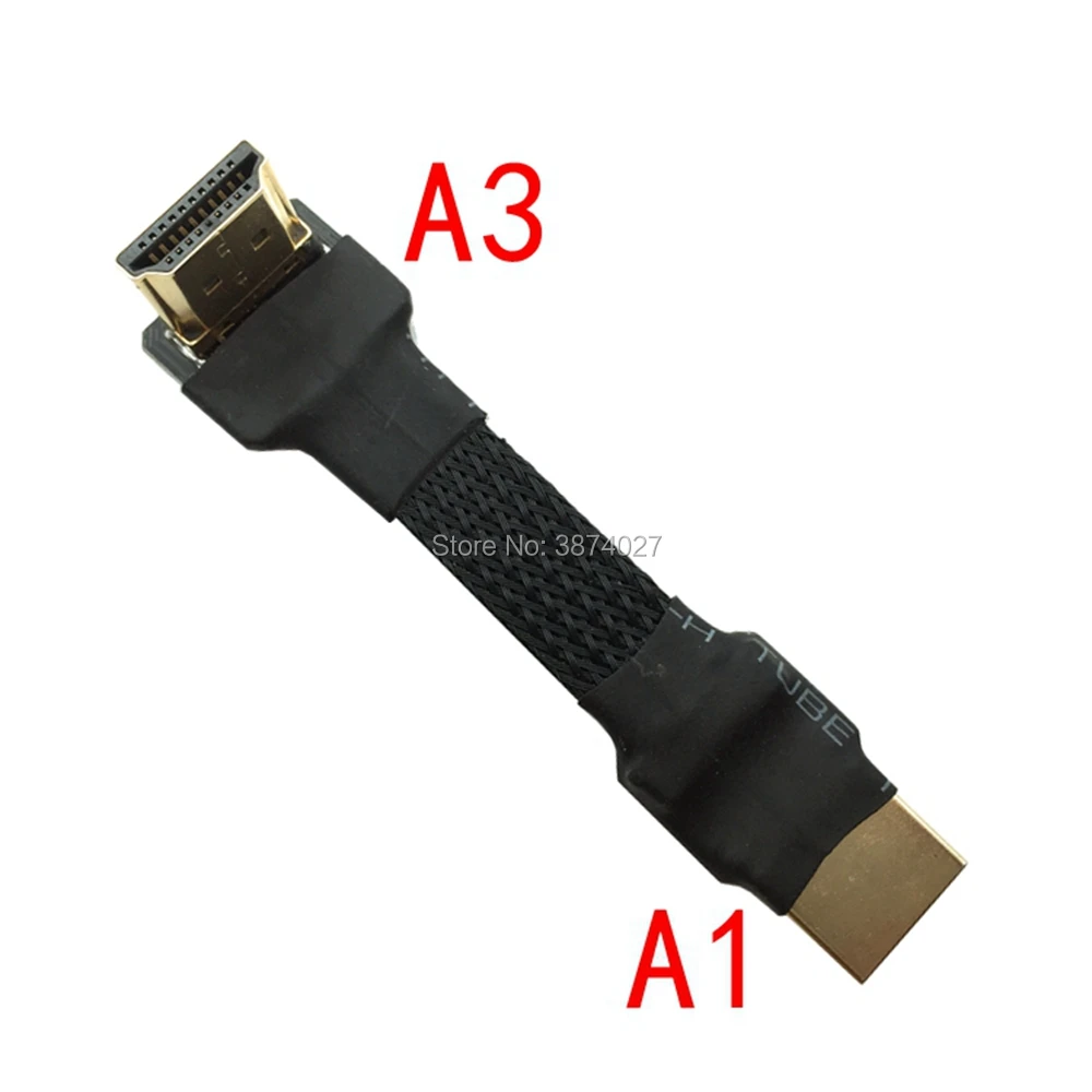 A1 HDMI Mini HDMI Micro HDMI 2,0 кабель конвертер угол 5/10/15/20/30/50/cm для PC AV HDTV lcd FPV FFC 3D