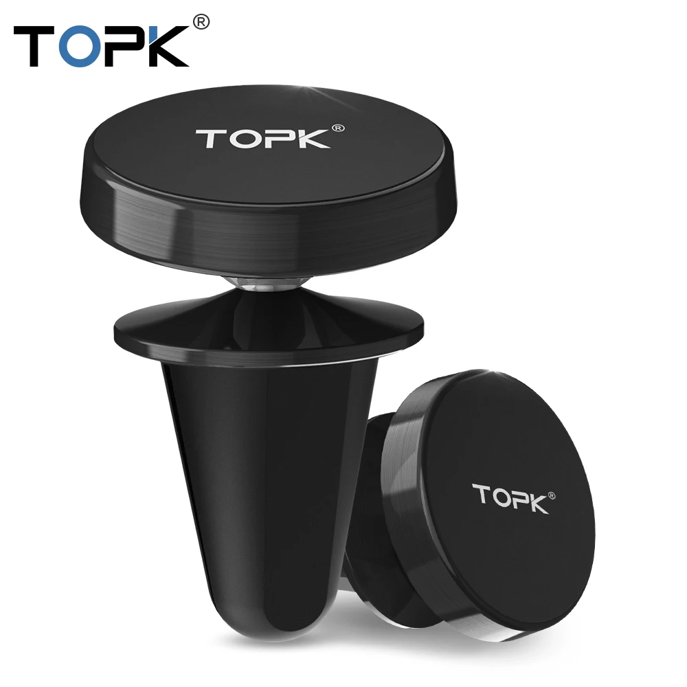 

TOPK Universal Magnetic Car Mobile Phone Holder 360 Rotation Air Vent Mount Stand for iPhone Xs Max 8 7 6 for Samsung Galaxy S9