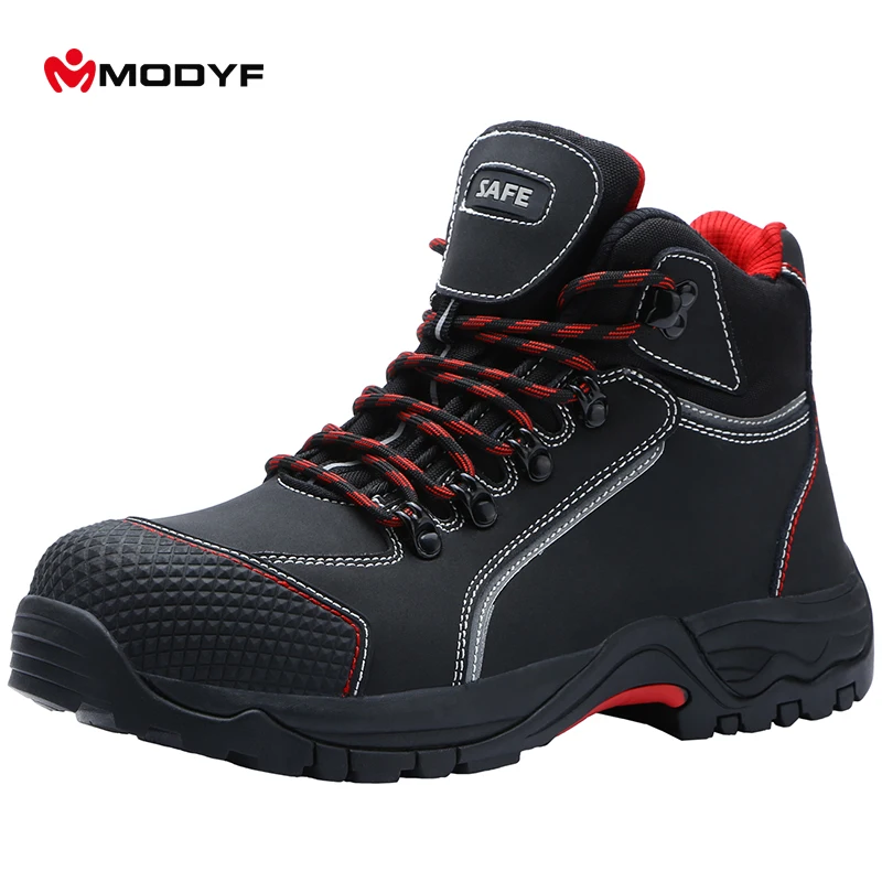 

MODYF Men Steel Toe Work Safety Shoes boots Outdoor Anti-slip Steel Puncture Proof Casual Sneaker