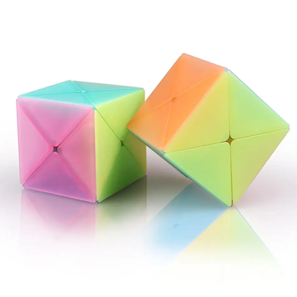 Qiyi X кубик рубика 2x2 куб желе цвет 2 слоя Skew без наклеек профессиональные