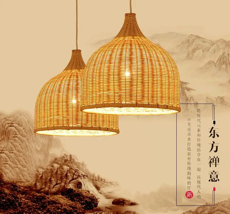 Bamboo Wicker Rattan Shade Pendant Lights Fixture Rustic Japanese Style Tatami Hanging Lamp Lustre Luminaire Dining Table Room Bamboo Wicker Rattan Shade Pendant Lights Fixture Rustic Japanese Style Tatami Hanging Lamp Lustre Luminaire Dining Table Room
