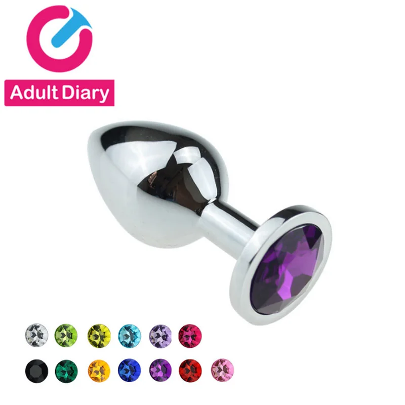 Adult Diary Metat Anal Plug + Crystal Jewelry Stainless Steel Sex Toys For Men Woman Butt Booty Beads Gay Products |