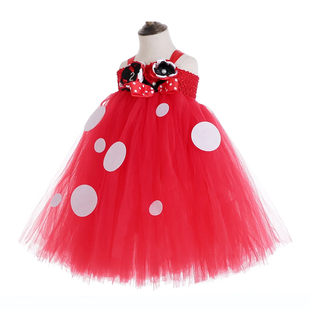 Red Tulle Tutu Minnie Mouse Teen Dresses Party Baby Girl First 2 Years Birthday Dress Vestido Minnie Photography Costumes Outfit (2)