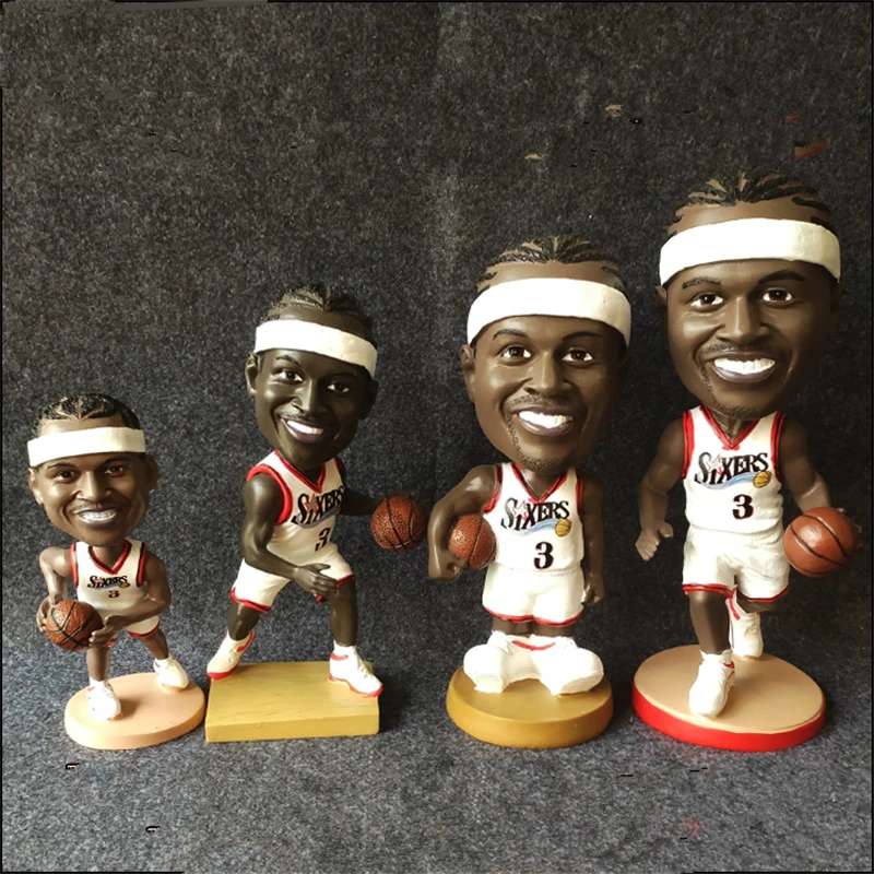 Basketball Super Star Bobblehead Doll Allen iverson Figures Statues 76 Team White Kit 4 Model Choices Basketball Super Star Bobblehead Doll Allen iverson Figures Statues 76 Team White Kit 4 Model Choices