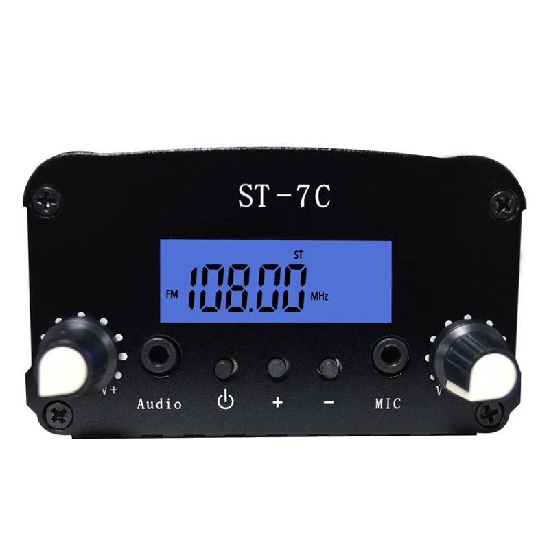 1/комплект 1 Вт/7 Вт fm-передатчик радиостанции аудио конвертер с разъемом TNC Встроенная частота PLL+ маленькая антенна