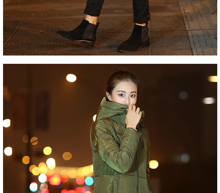B2680 осень зима новая женская мода утолщение сохраняет тепло длинный большой размер ватник одежда пальто дешево оптом