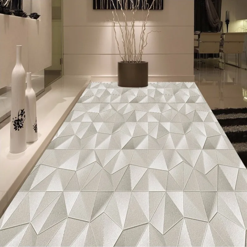 Free Shipping custom modern minimalist stereo geometric abstract pattern 3D floor painting wallpaper Free Shipping custom modern minimalist stereo geometric abstract pattern 3D floor painting wallpaper