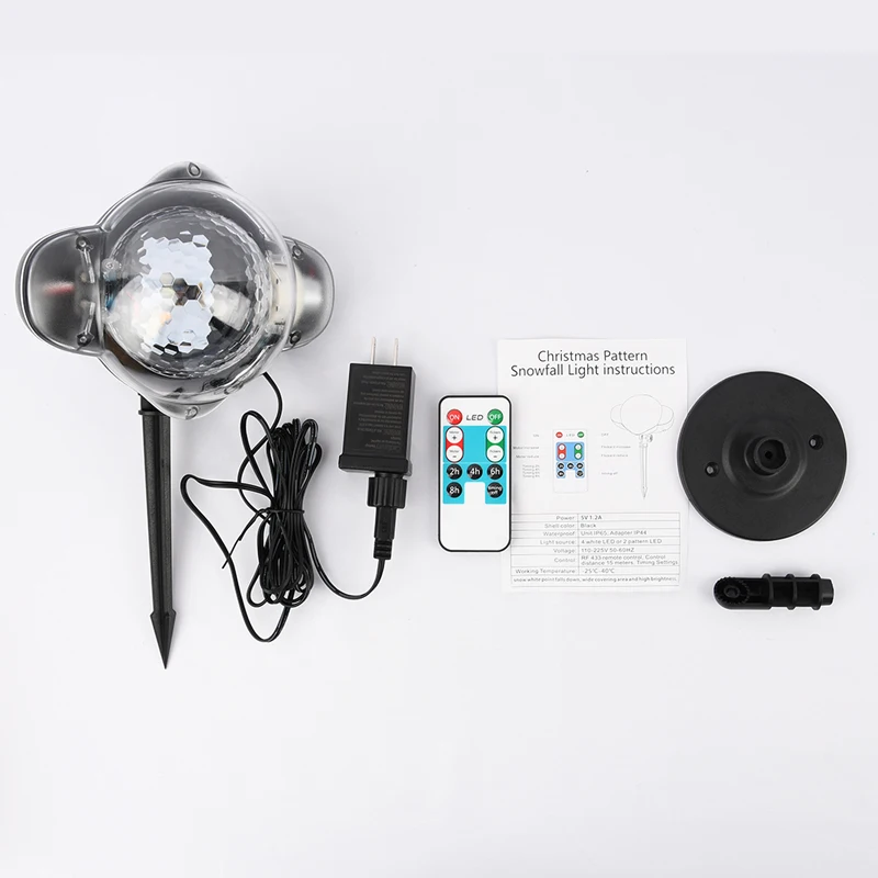 Snowflake Lights Outdoor LED Projector Lamp Waterproof Moving Snowfall Light with Remote Control for ChristmasHoliday Party Decorative(10)